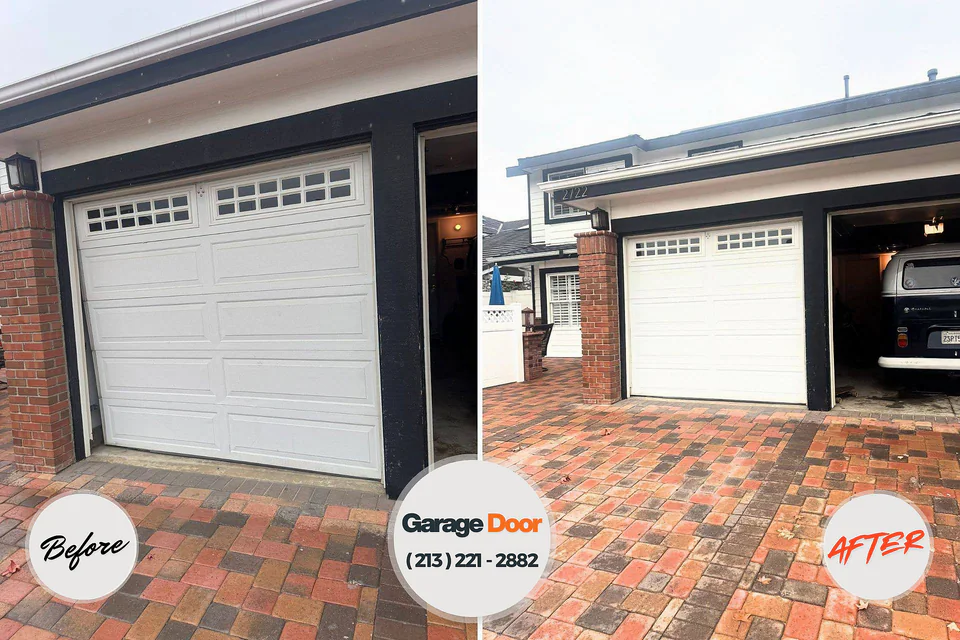 Before and after: garage door repair Soddy-Daisy, TN